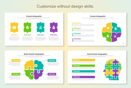 PowerPoint Puzzle Infographic Templates Layout, 幻灯片 8, 11406, 商业 — PoweredTemplate.com