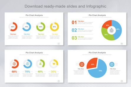 Pie Chart Infographic Templates PowerPoint, Deslizar 4, 11407, Negócios — PoweredTemplate.com