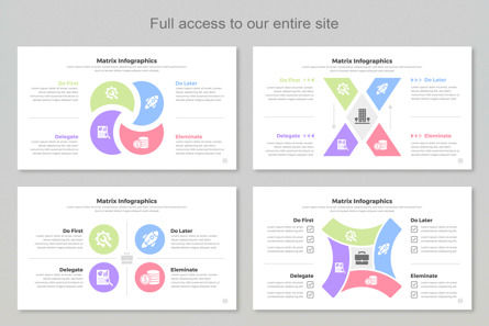 Matrix Infographic Templates PowerPoint, Slide 2, 11408, Lavoro — PoweredTemplate.com