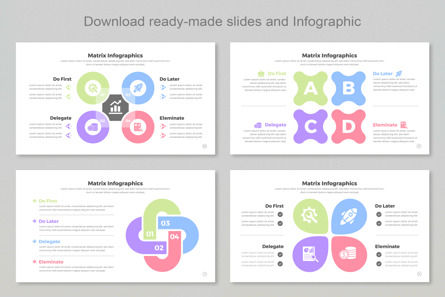 Matrix Infographic Templates PowerPoint, Deslizar 4, 11408, Negócios — PoweredTemplate.com