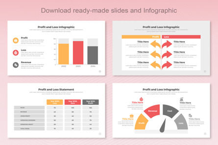 Profit and Loss Infographic Templates PowerPoint, Dia 4, 11410, Bedrijf — PoweredTemplate.com