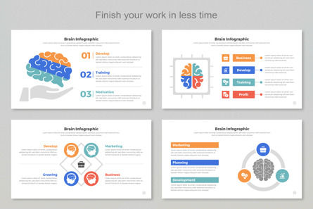 Brain Infographic Templates PowerPoint, Diapositive 5, 11412, Business — PoweredTemplate.com