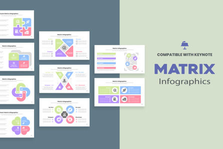 Matrix Infographic Keynote Template, 苹果主题演讲模板, 11416, 商业 — PoweredTemplate.com