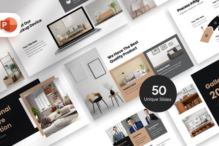 Professional Furniture Collection - PowerPoint Template, PowerPoint Template, 11417, Business — PoweredTemplate.com