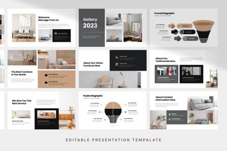Professional Furniture Collection - PowerPoint Template, スライド 4, 11417, ビジネス — PoweredTemplate.com