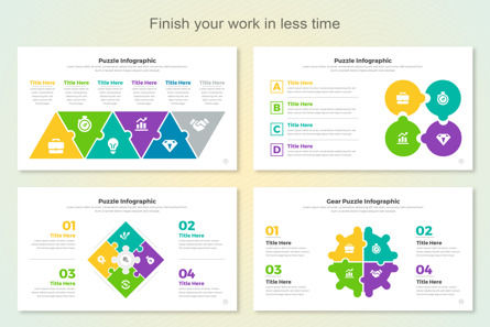 Puzzle Infographic Keynote Design Layout, Deslizar 5, 11421, Negócios — PoweredTemplate.com