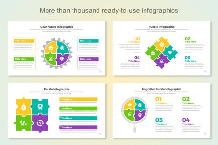 Puzzle Infographic Keynote Design Layout, Deslizar 6, 11421, Negócios — PoweredTemplate.com