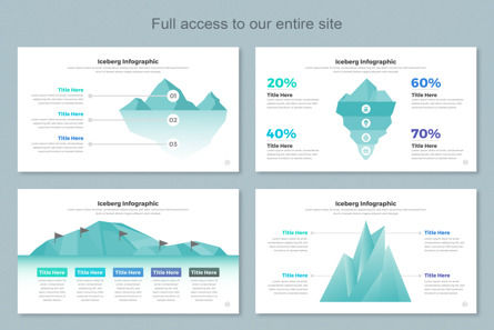 Iceberg Infographic Keynote Template, Deslizar 2, 11423, Negócios — PoweredTemplate.com