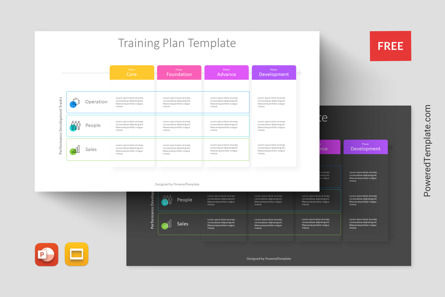 Training Plan Template, Gratis Google Presentaties-thema, 11429, Businessmodellen — PoweredTemplate.com