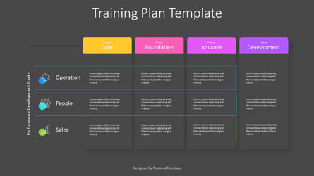 Training Plan Template, Diapositiva 3, 11429, Modelos de negocios — PoweredTemplate.com