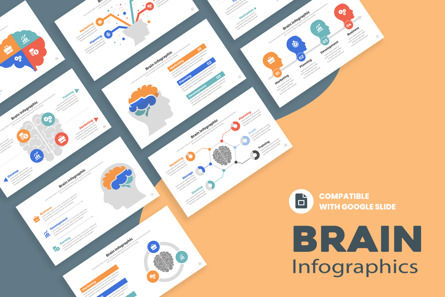 Brain Infographic Template Google Slide, Theme Google Slides, 11439, Business — PoweredTemplate.com