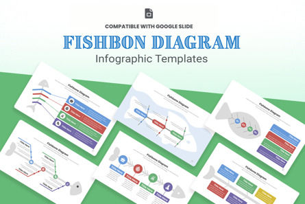 Fishbone Diagram Infographic Google Slide, Tema de Google Slides, 11440, Negocios — PoweredTemplate.com