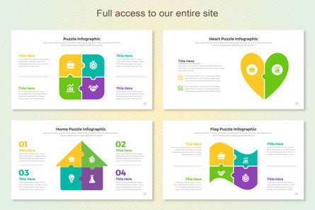 Google Slide Puzzle Infographic Design Template Layout, Deslizar 2, 11441, Negócios — PoweredTemplate.com