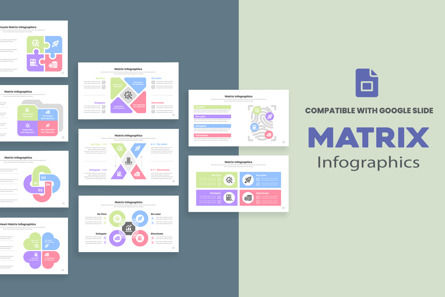Google Slide Matrix Infographic Template, 11443, Business — PoweredTemplate.com