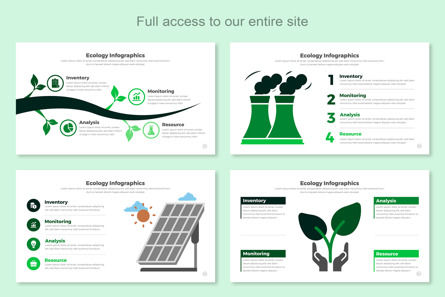 Ecology Infographics PowerPoint Template, 幻灯片 2, 11447, 商业 — PoweredTemplate.com