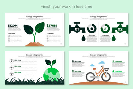 Ecology Infographics PowerPoint Template, 슬라이드 4, 11447, 비즈니스 — PoweredTemplate.com