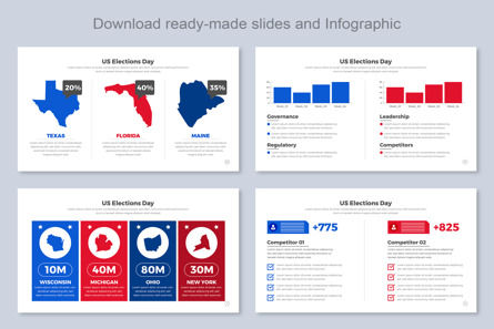 Us Elections Day PowerPoint Design, Deslizar 4, 11448, Negócios — PoweredTemplate.com