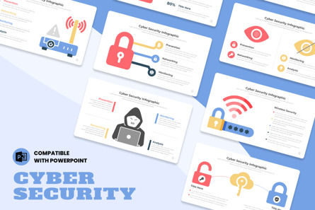 Cyber Security Infographic PowerPoint Design, 파워 포인트 템플릿, 11450, 비즈니스 — PoweredTemplate.com