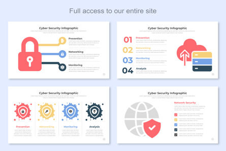 Cyber Security Infographic PowerPoint Design, Slide 2, 11450, Bisnis — PoweredTemplate.com