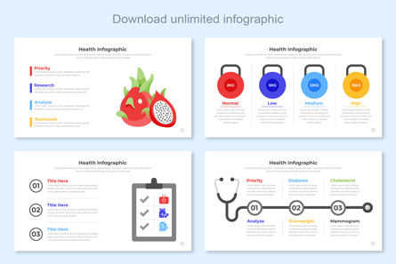 Health Infographic Google Slide Design, Folie 7, 11454, Business — PoweredTemplate.com