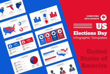 US Elections Day Keynote Key Design Template, Plantilla de Keynote, 11458, Negocios — PoweredTemplate.com