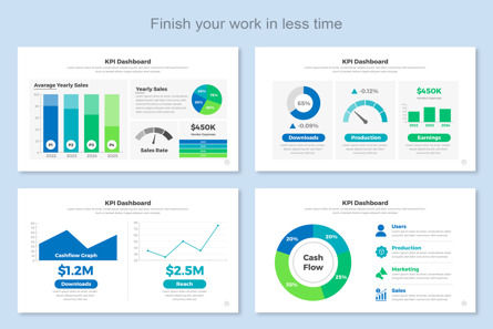 KPI Infographic PowerPoint Design Template, Diapositive 5, 11462, Business — PoweredTemplate.com