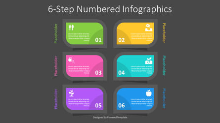 6-Step Numbered Infographics for Presentations, Deslizar 3, 11474, Infográficos — PoweredTemplate.com
