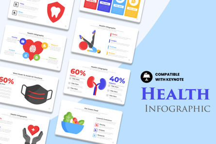 Health Infographic Keynote Design Template, Keynote Template, 11475, Business — PoweredTemplate.com