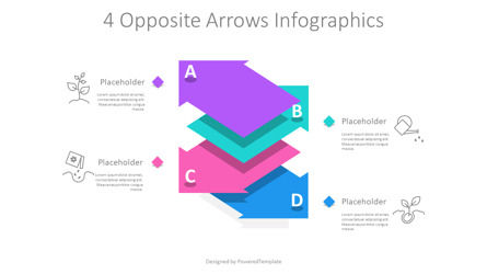 4 Opposite Arrows Infographics for Presentations, Deslizar 2, 11477, Conceitos de Negócios — PoweredTemplate.com