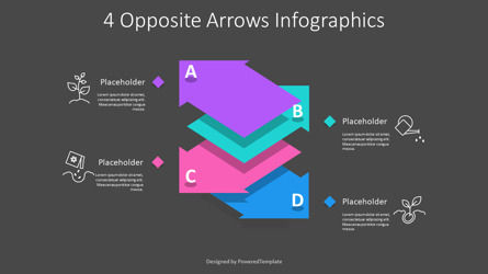4 Opposite Arrows Infographics for Presentations, 幻灯片 3, 11477, 商业概念 — PoweredTemplate.com
