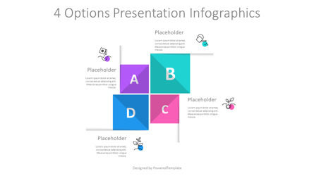 4 Options Presentation Infographics for Presentations, 幻灯片 2, 11478, 动画 — PoweredTemplate.com