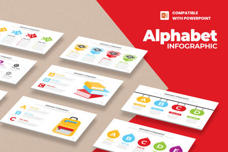 Comprehensive Alphabet Infographic PowerPoint PPT Template Set, PowerPoint模板, 11481, 商业 — PoweredTemplate.com