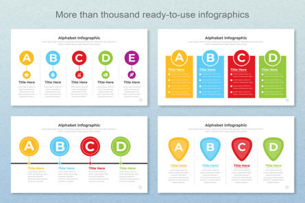 Comprehensive Alphabet Infographic PowerPoint PPT Template Set, Diapositiva 6, 11481, Negocios — PoweredTemplate.com
