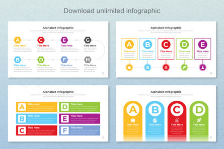 Comprehensive Alphabet Infographic PowerPoint PPT Template Set, Diapositiva 7, 11481, Negocios — PoweredTemplate.com