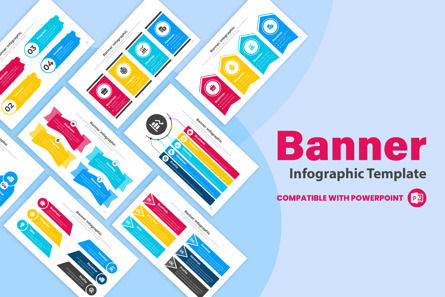 Banner Infographic PPT PowerPoint Design Template, 11485, Business — PoweredTemplate.com