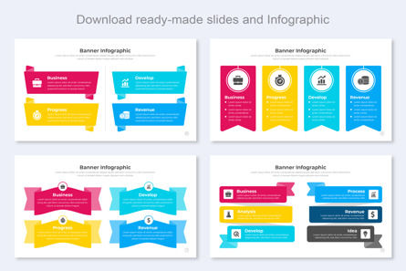 Banner Infographic PPT PowerPoint Design Template, Slide 4, 11485, Business — PoweredTemplate.com