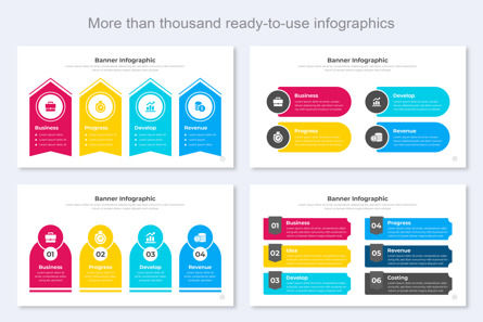 Banner Infographic PPT PowerPoint Design Template, Slide 6, 11485, Business — PoweredTemplate.com
