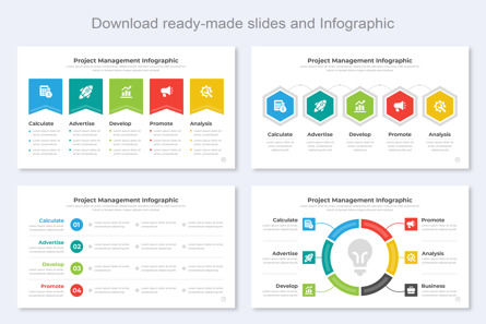 Project Management Infographic PowerPoint Template, Slide 4, 11486, Business — PoweredTemplate.com