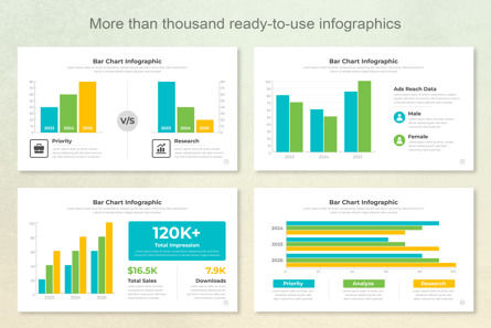 Dynamic Bar Chart Infographic PowerPoint PPT Template, Folie 6, 11489, Business — PoweredTemplate.com