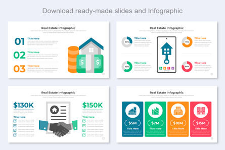 Informative Real Estate Infographic PowerPoint Design, Diapositiva 4, 11490, Negocios — PoweredTemplate.com