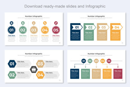 PowerPoint Number Infographic PPT Design Template, Slide 4, 11491, Business — PoweredTemplate.com