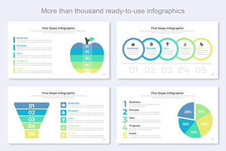 Five Steps Infographic PowerPoint PPT, Deslizar 6, 11492, Negócios — PoweredTemplate.com