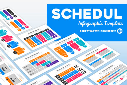 Schedule Infographic PPT Design Template, 11494, Business — PoweredTemplate.com