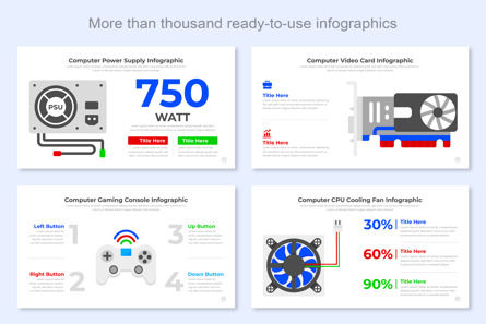 Computer Infographic PPT PowerPoint, Deslizar 6, 11495, Negócios — PoweredTemplate.com