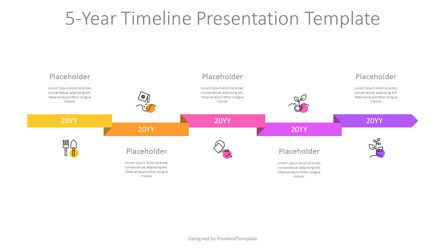 5-Year Timeline Animated Presentation Template, Slide 2, 11498, Animasi — PoweredTemplate.com