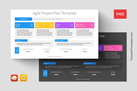Agile Project Plan Template for Presentation, Gratis Tema Google Slides, 11499, Model Bisnis — PoweredTemplate.com