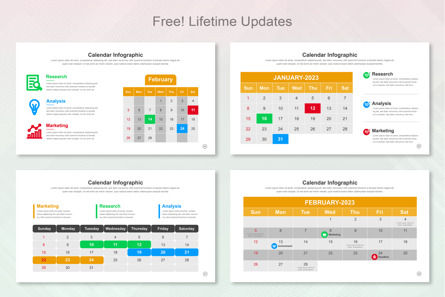 Calendar Infographic Keynote Key Design Template, Slide 3, 11500, Business — PoweredTemplate.com