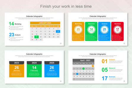 Calendar Infographic Keynote Key Design Template, Slide 5, 11500, Business — PoweredTemplate.com
