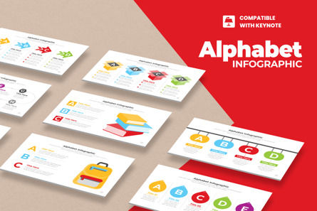 Alphabet Infographic Keynote Key Design Template, Keynote Template, 11501, Business — PoweredTemplate.com