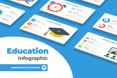 Education Infographic Keynote Key Template, Template Keynote, 11510, Bisnis — PoweredTemplate.com